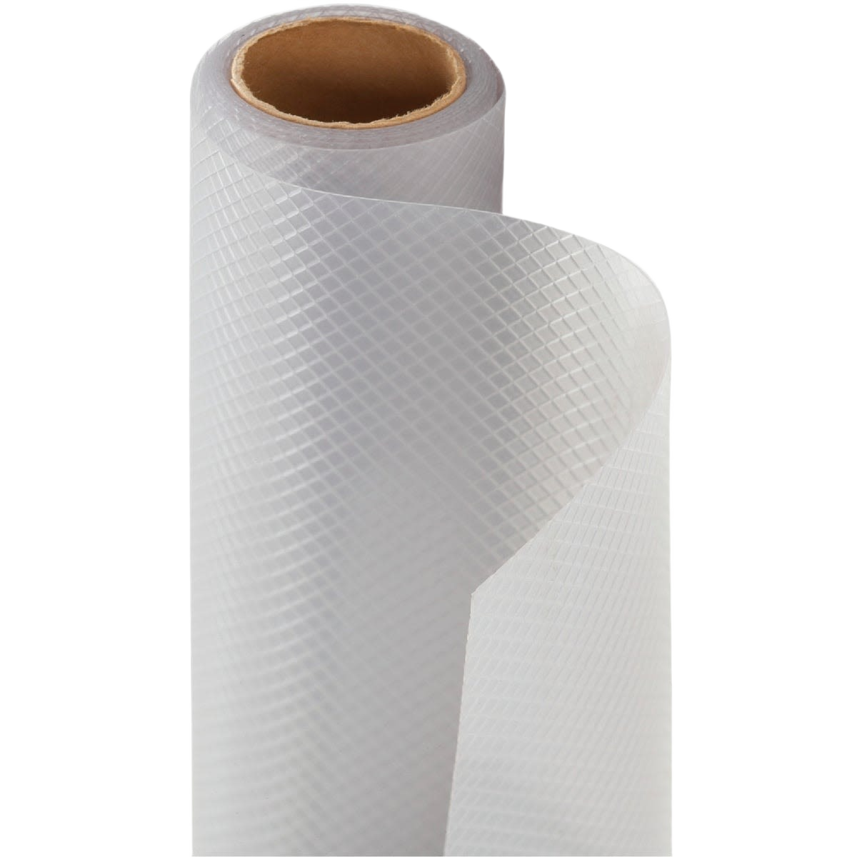 Clear textured non-adhesive shelf liner roll for kitchenware and storage organization under $50 collections