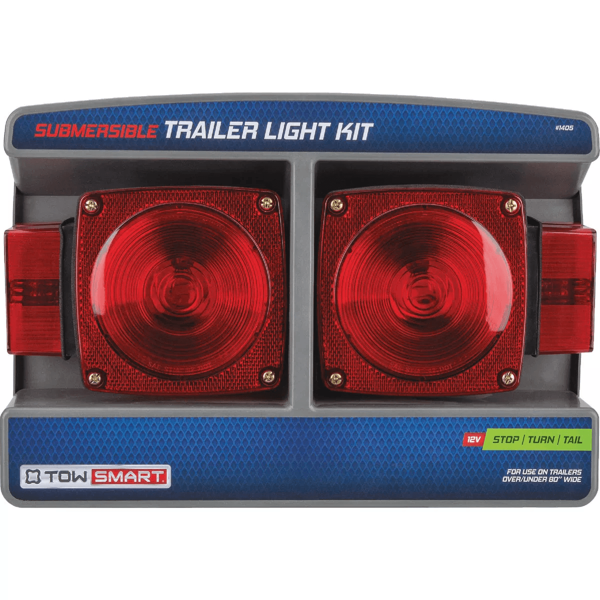 Dual red submersible trailer lights with reflectors for rear safety in parts and lubricants collection under $100
