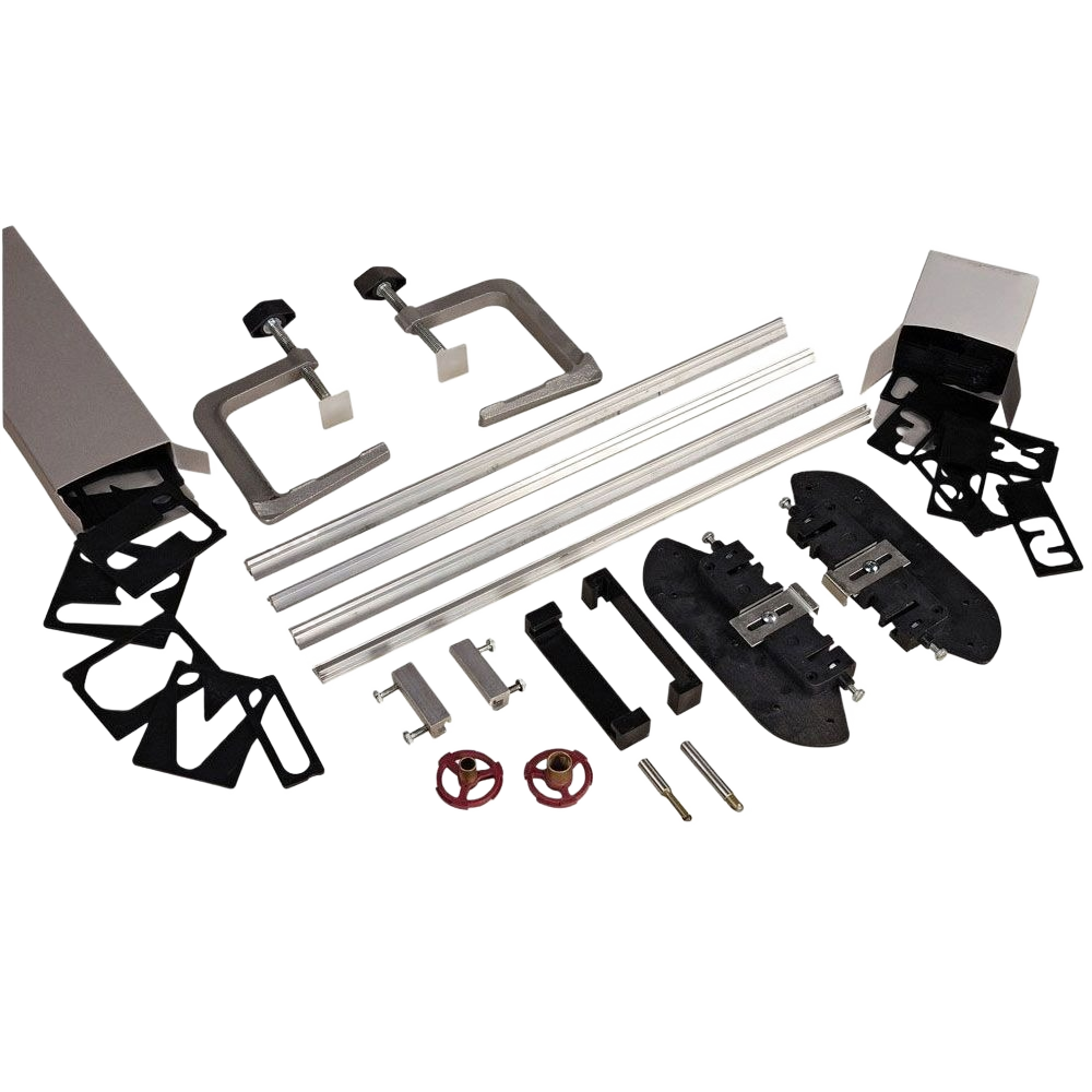 Components and clamps for a sign making system included in woodworking tool accessories and signs collection under $100
