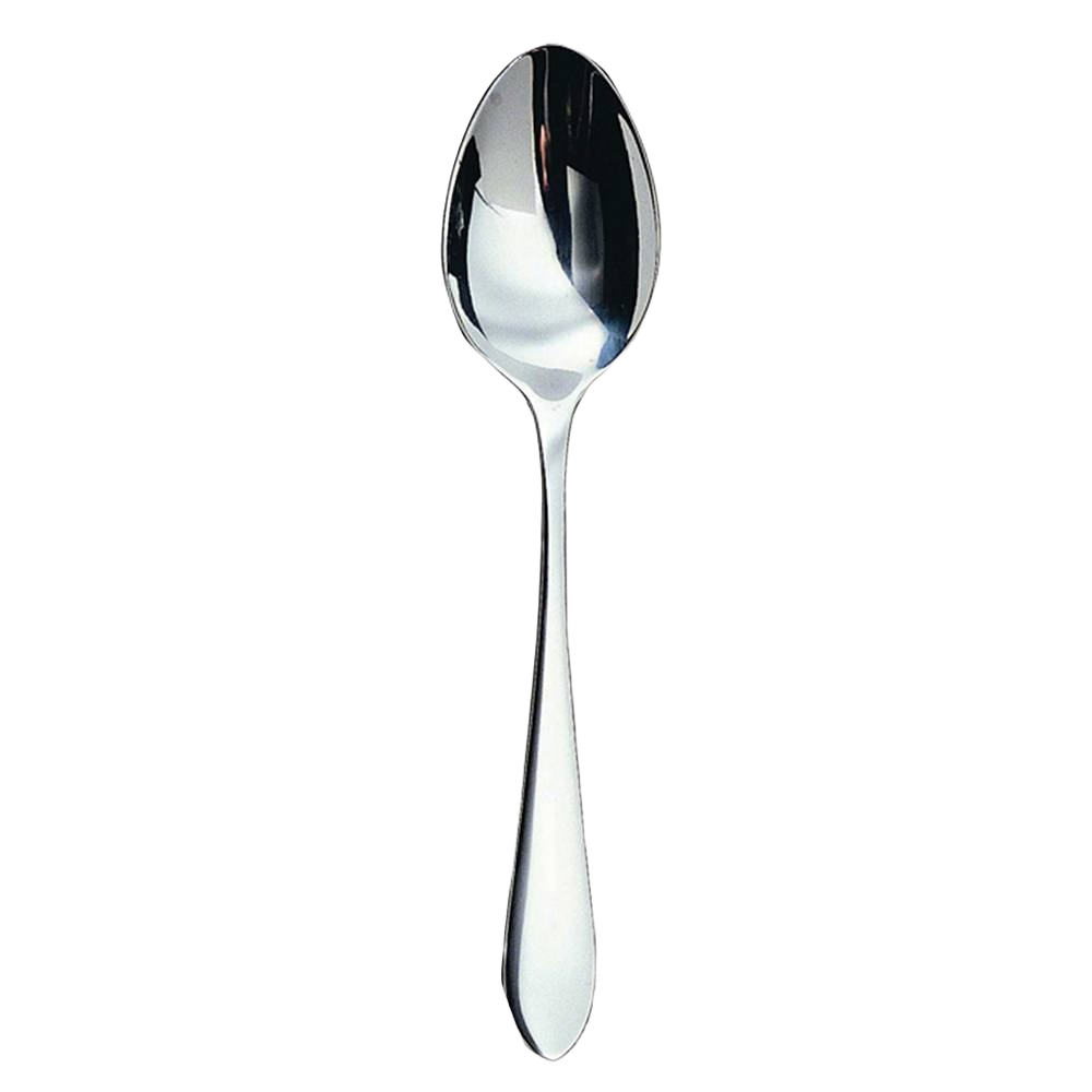 Polished metal teaspoon with smooth handle and rounded bowl for everyday use in dining settings