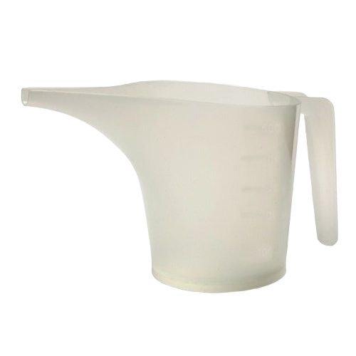 Translucent plastic measuring funnel pitcher with handle for precise pouring in kitchenware and gadgets collections under $50