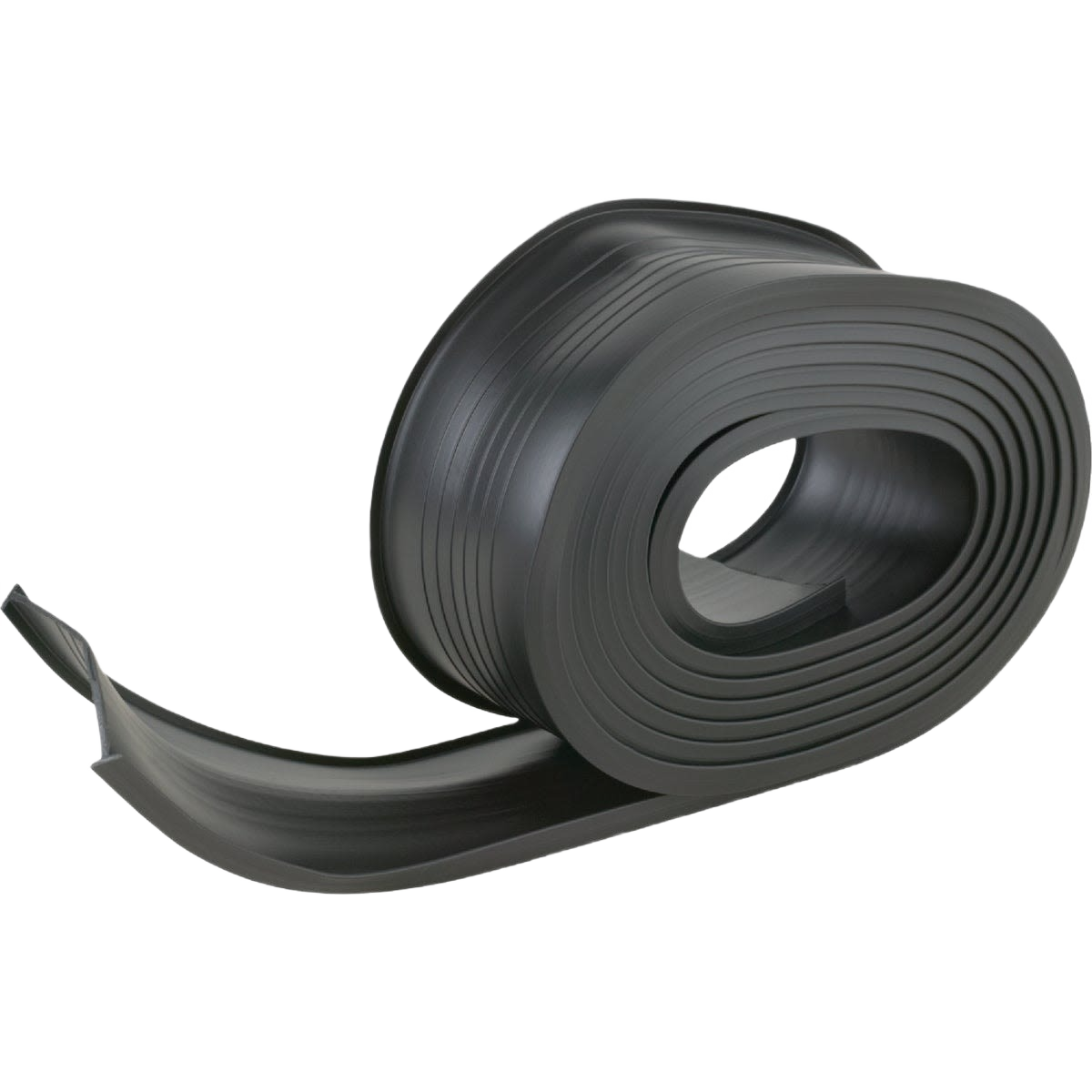 Roll of black vinyl garage door bottom seal for draft and moisture protection in hardware and under $50 collections