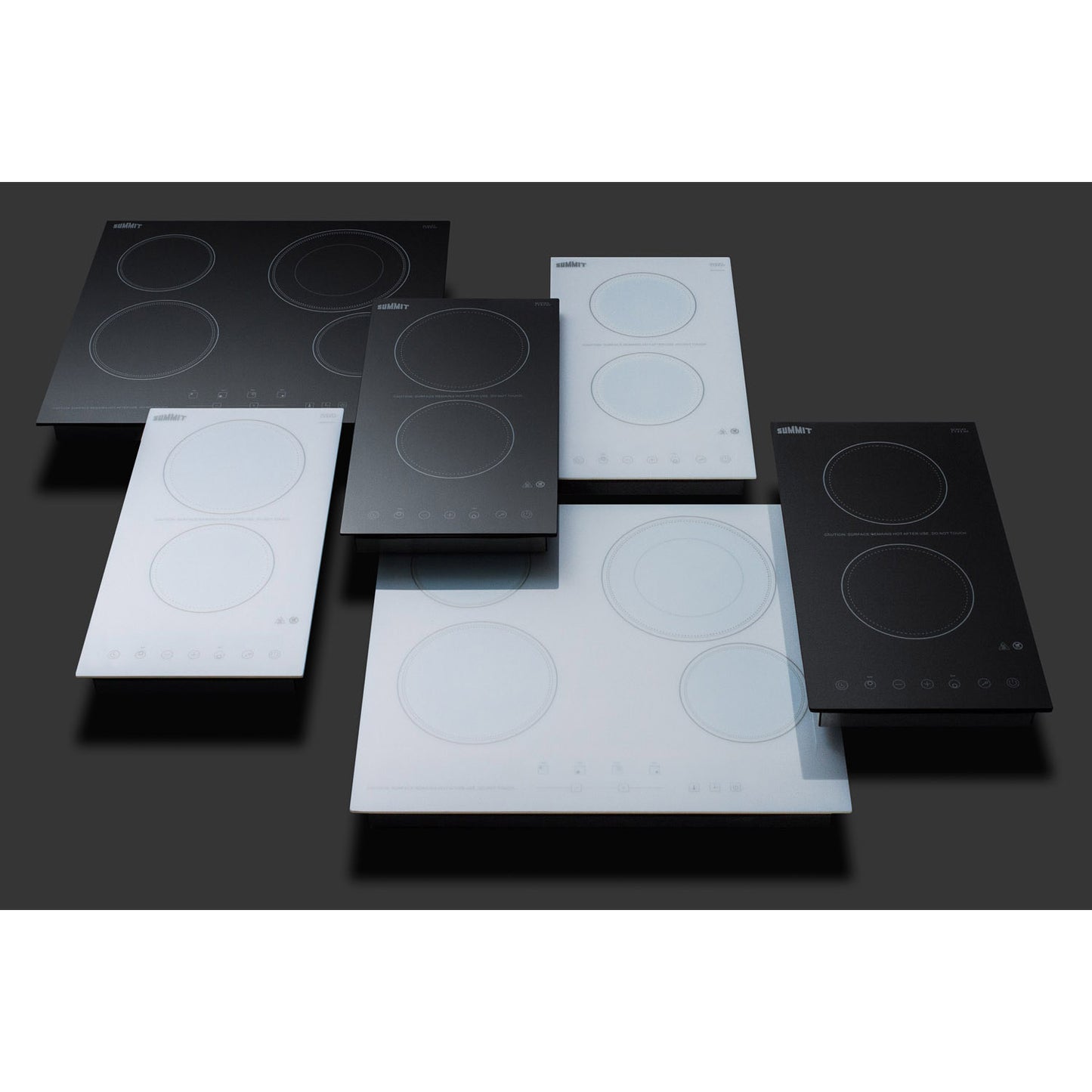 12" Wide 230V 2-Burner Radiant Cooktop