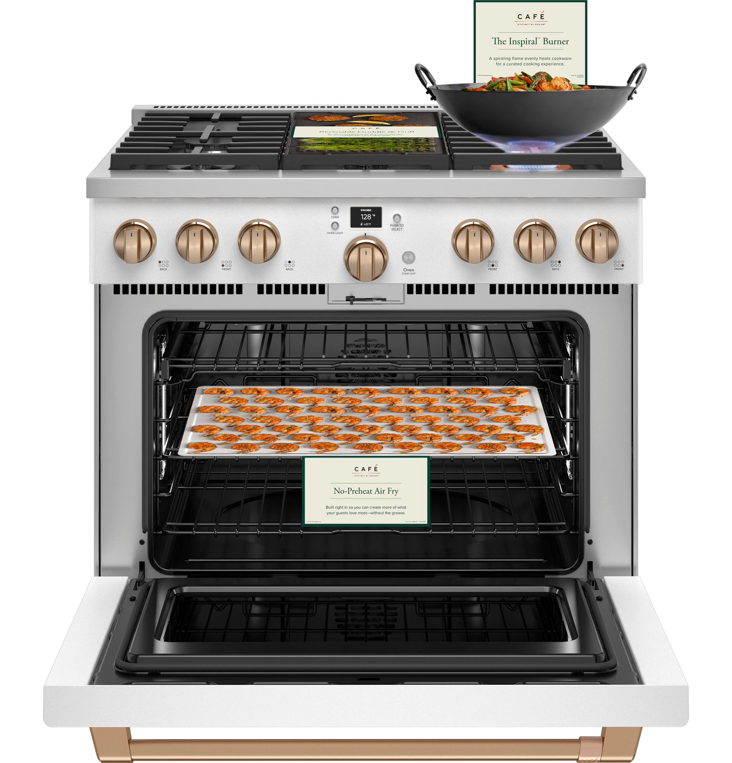 CAFÉ™ 36" Smart Dual-Fuel Commercial-Style Range with 6 Burners (Natural Gas)