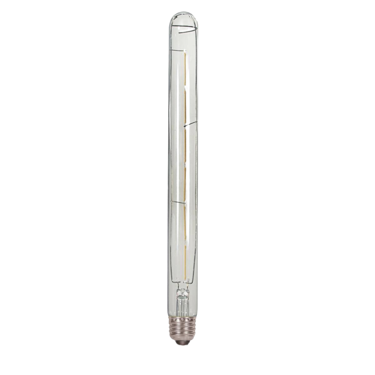Clear tubular LED bulb with warm white light and medium base, suitable for energy-saving lighting under $50 collections.