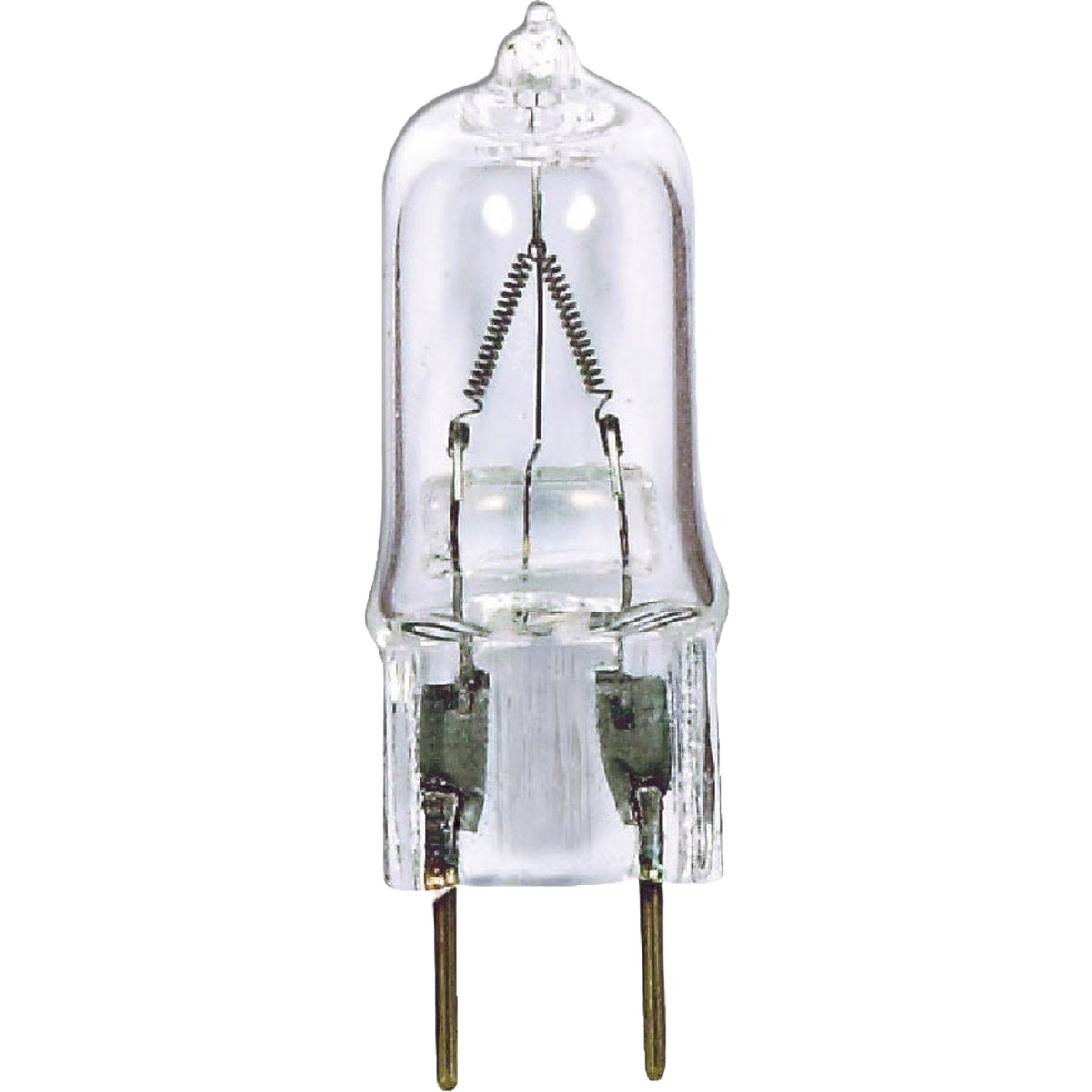 Clear 20 watt halogen T4 bulb with bi-pin base for specialized lighting in electrical and home improvement collections under $50