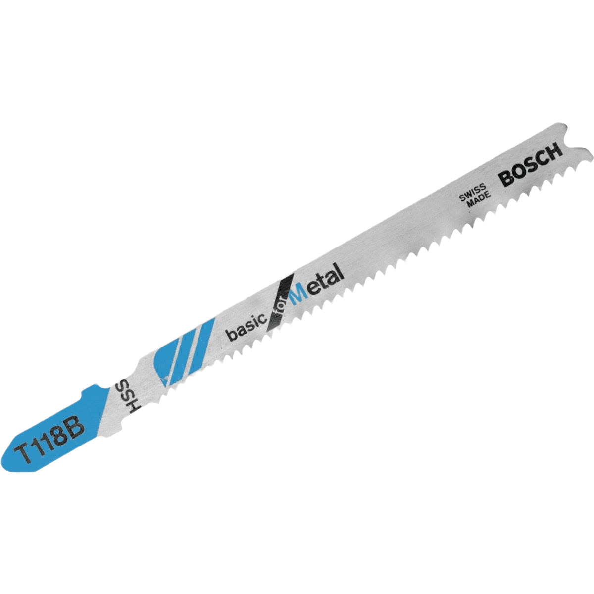 Bosch metal jigsaw blade with 11-14 TPI teeth for cutting sheet metal and thin metals in tool accessories collection