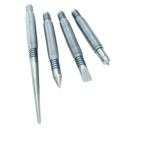 Set of four heavy-duty metalworking punches and a chisel for woodworking, garden tools, and outdoor hand tool use under $100 collections