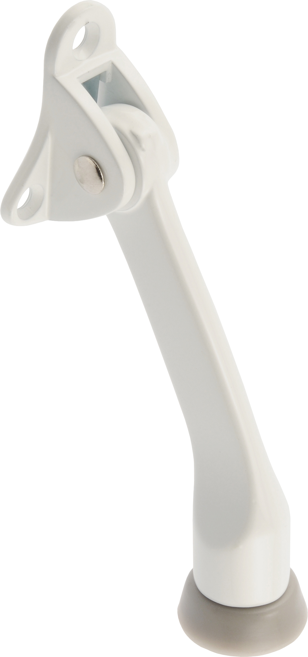 Hardware Essentials Kickdown Door Stop White (4") Poly-Bag