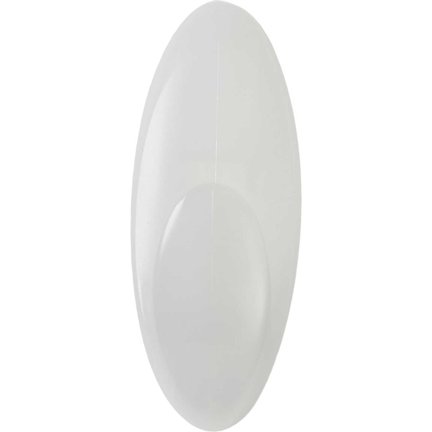 White medium-sized adhesive towel hook with sleek, damage-free mounting for home improvement and organization tasks