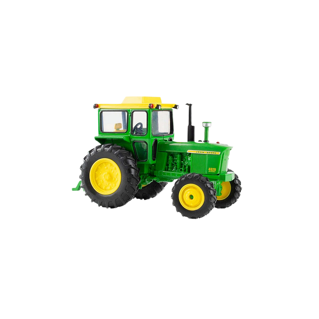 Green and yellow 1:32 scale detailed toy tractor with steerable front wheels, part of Vehicles & Remote Controlled Toys collection
