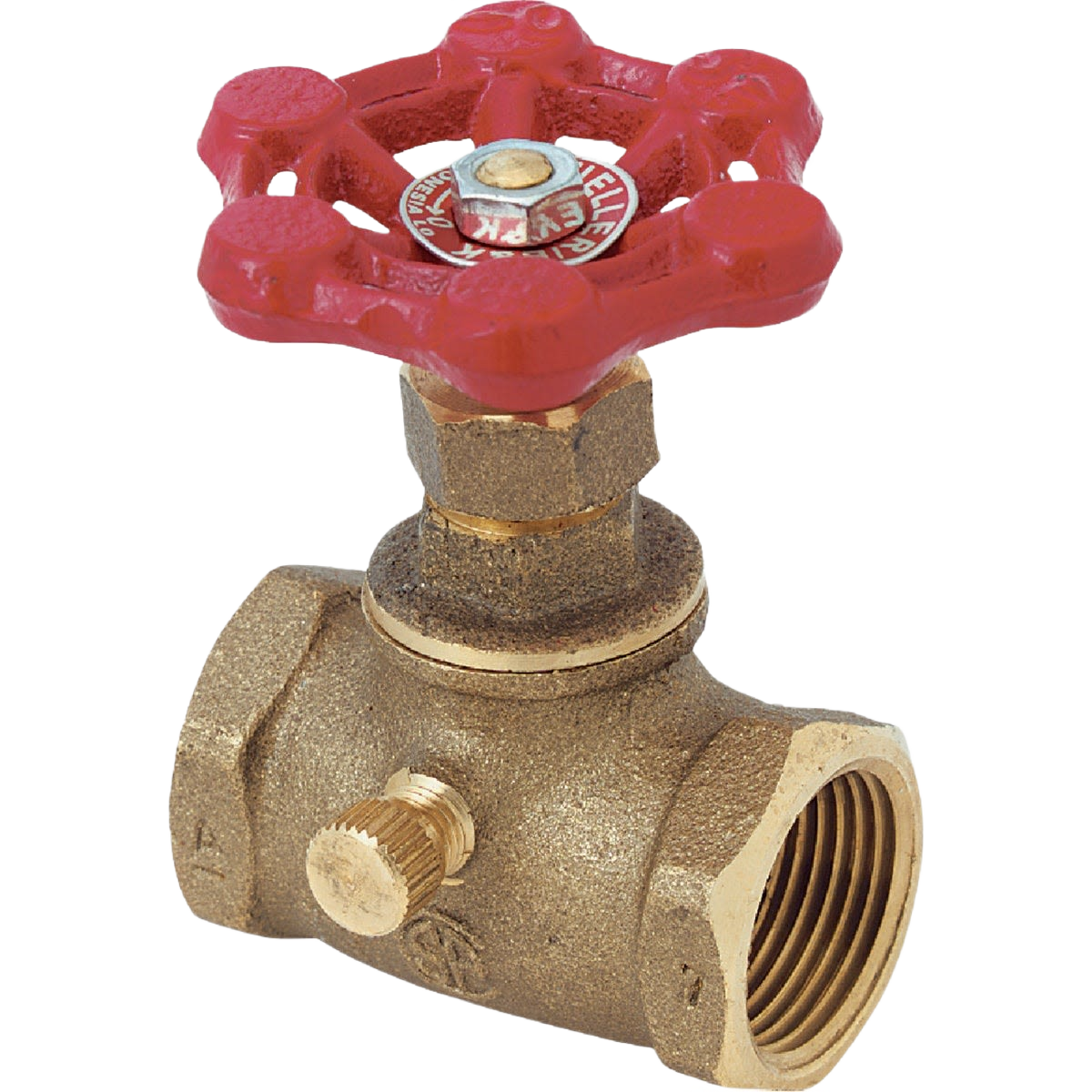Low lead cast brass stop valve with red handwheel for plumbing and home improvement under $50 collections