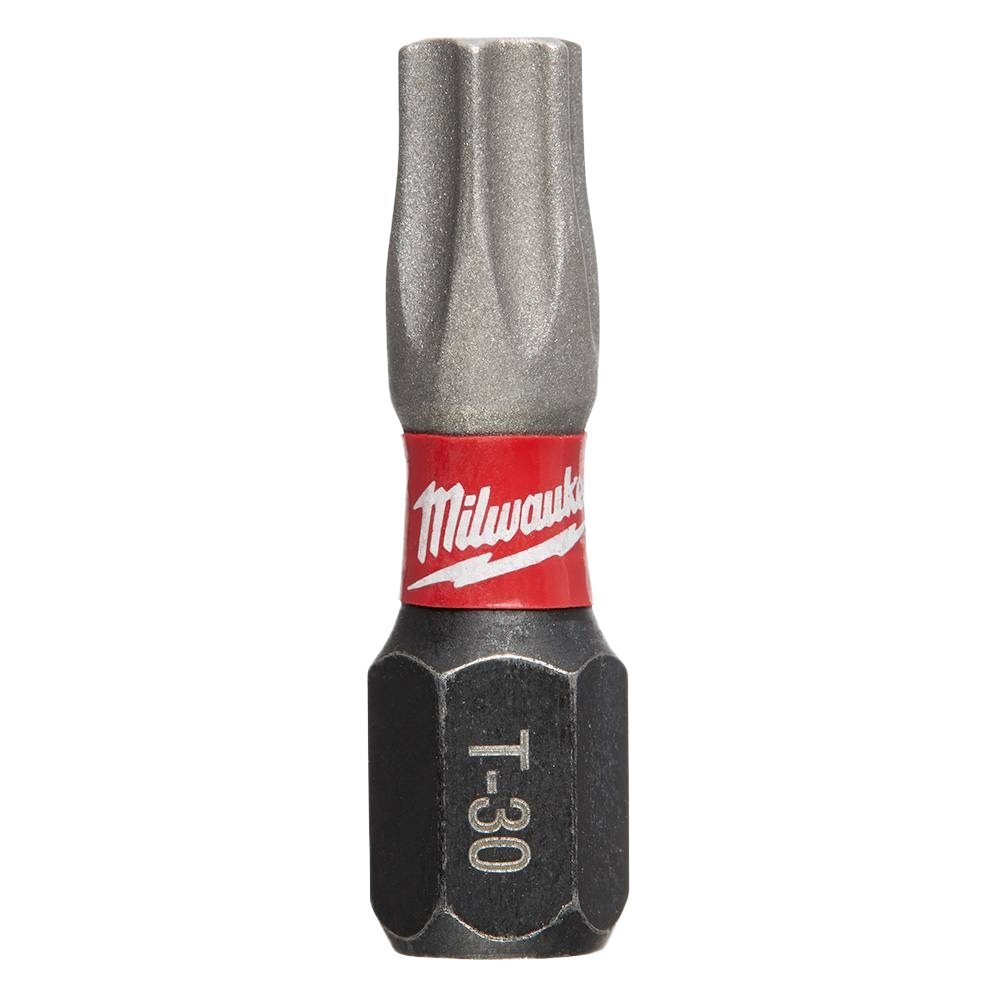 Single durable T30 TORX impact bit with red Milwaukee band for power tool accessories in home improvement tools under $50