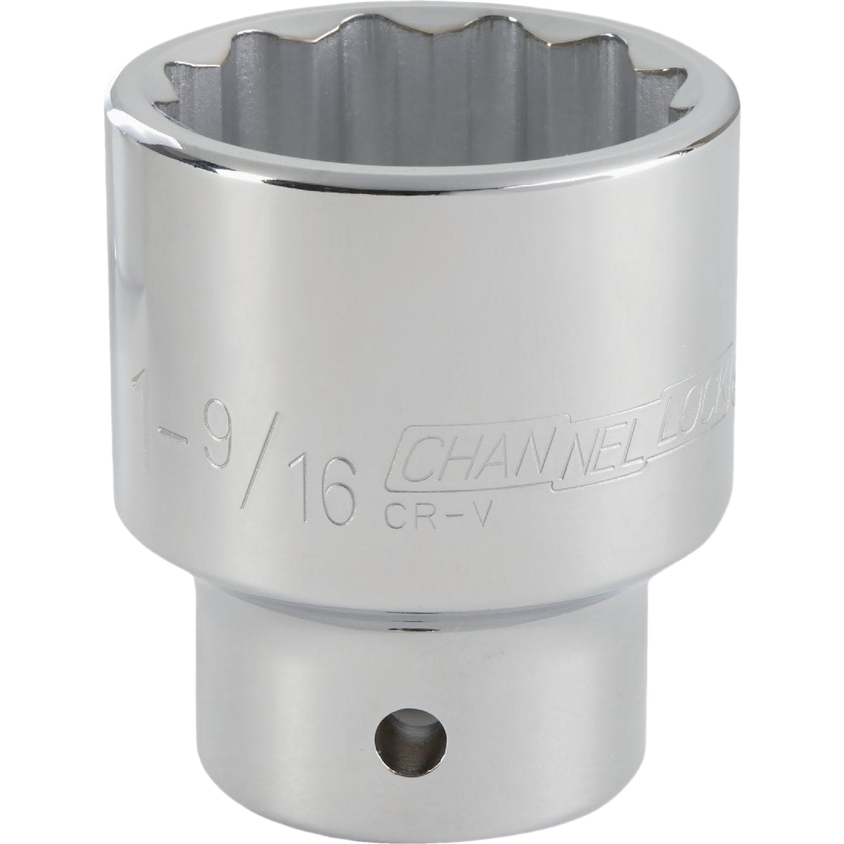 Chrome-finished 12-point shallow socket with 3/4-inch drive for professional tools and home improvement projects