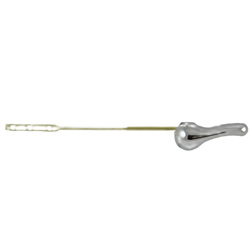 Chrome toilet handle with elongated brass arm for plumbing repair and toilet parts under $50 collections