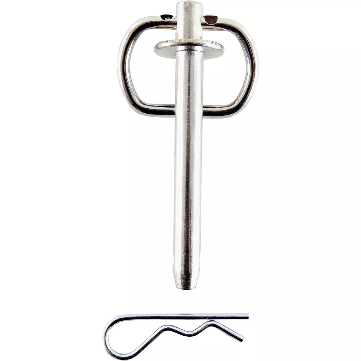 Zinc-plated universal hitch pin with clevis clip for trailers, towing equipment, and automotive tools under $50 collection