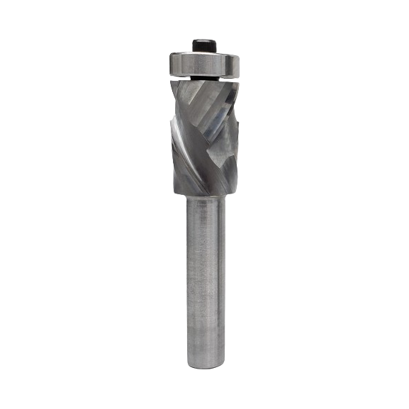 Ultra-long flush trim router bit with 2 + 2 compression design for precise trimming in tool accessories collection