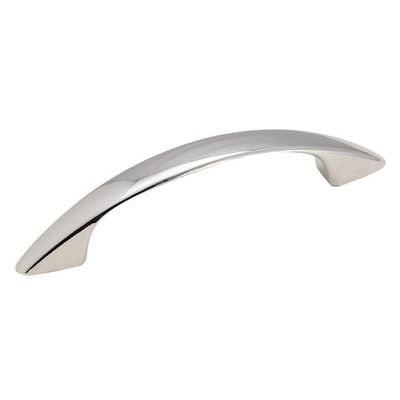 Polished chrome cabinet pull with 3-inch center-to-center design for furniture hardware and home improvement at Hartville Hardware