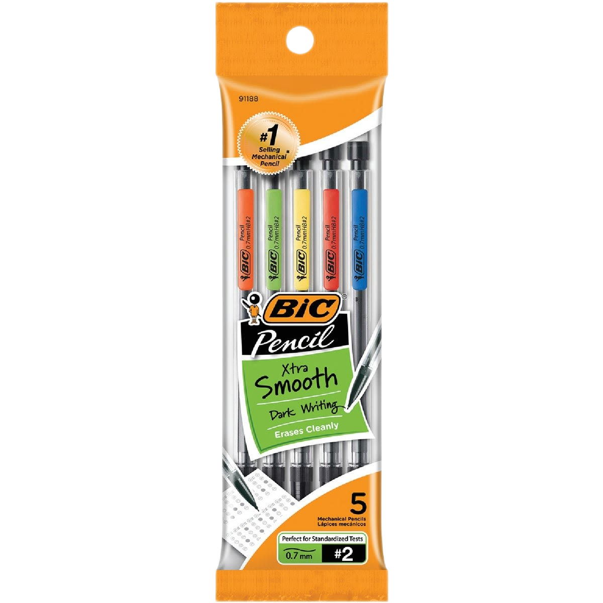 Pack of five mechanical pencils with colorful barrels and rubber grips for writing supplies under $50 collections
