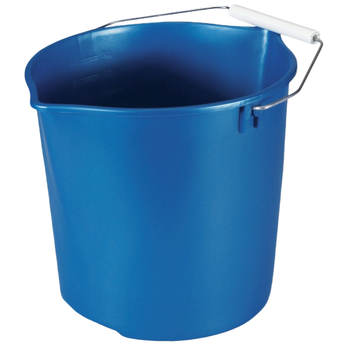 Royal blue durable plastic bucket with sturdy metal handle for cleaning tasks in under $50 cleaning tools collection
