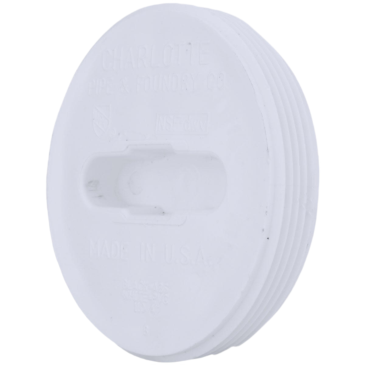 White PVC 4-inch Schedule 40 floor plug designed for plumbing in pipes and fittings under $50 collection