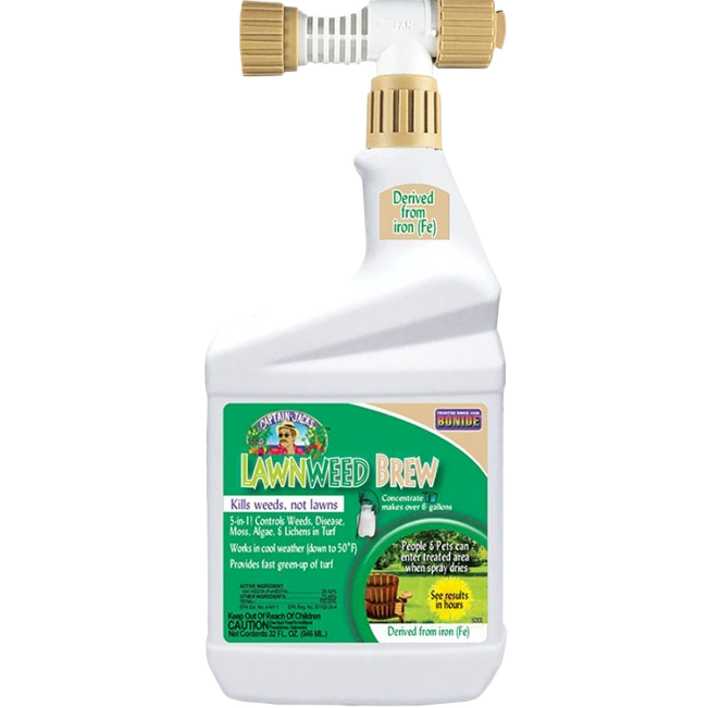32 oz LawnWeed Brew spray with iron formula for weed control and lawn care in garden and outdoor settings under $50 collection