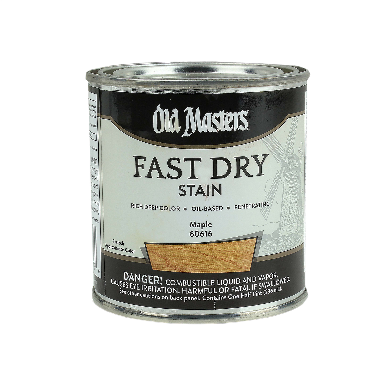 Oil-based Old Masters maple fast-dry stain can for interior wood finishing in Stains and Sealers collection