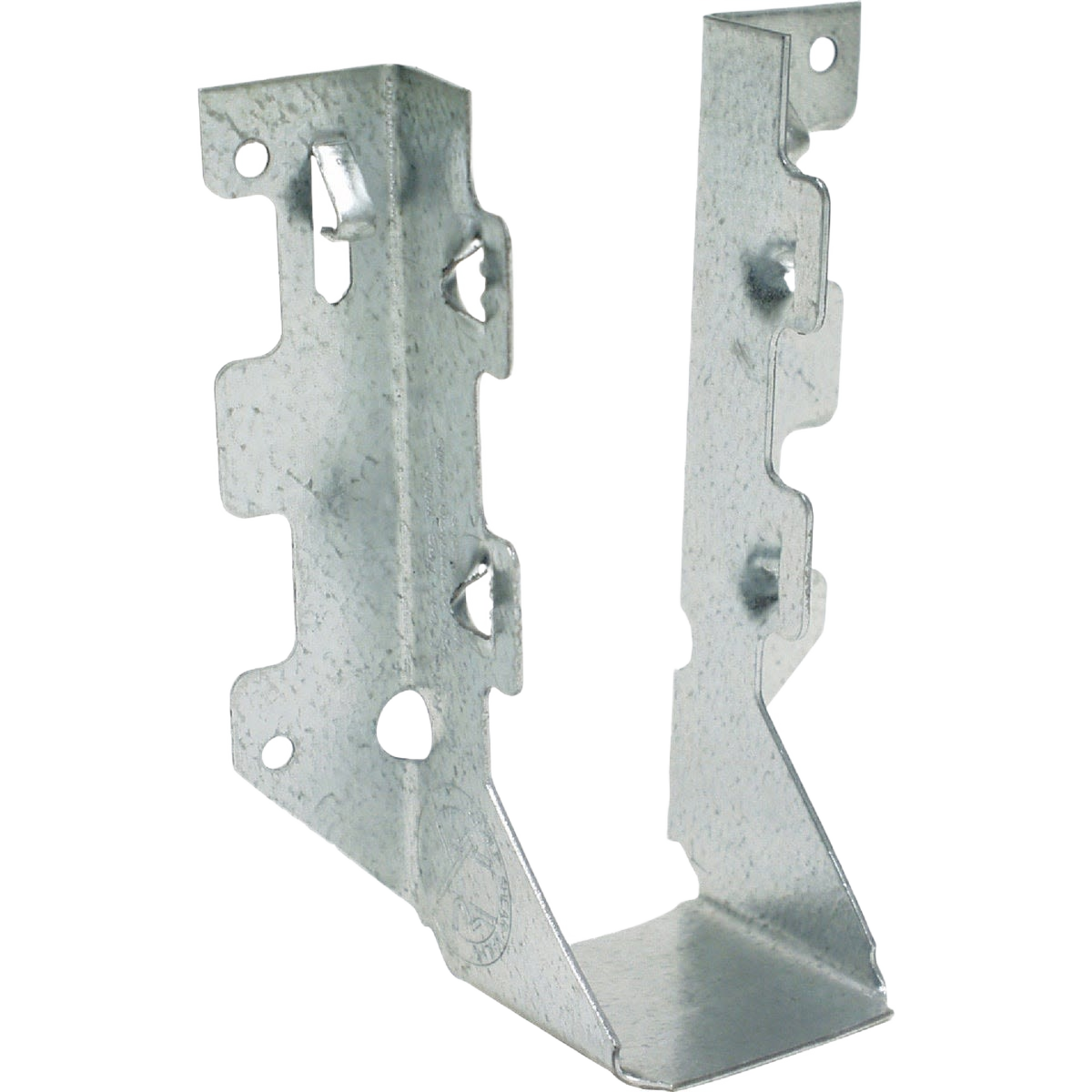 Galvanized steel joist hanger for 2x6 lumber, used in framing and construction fasteners and building materials