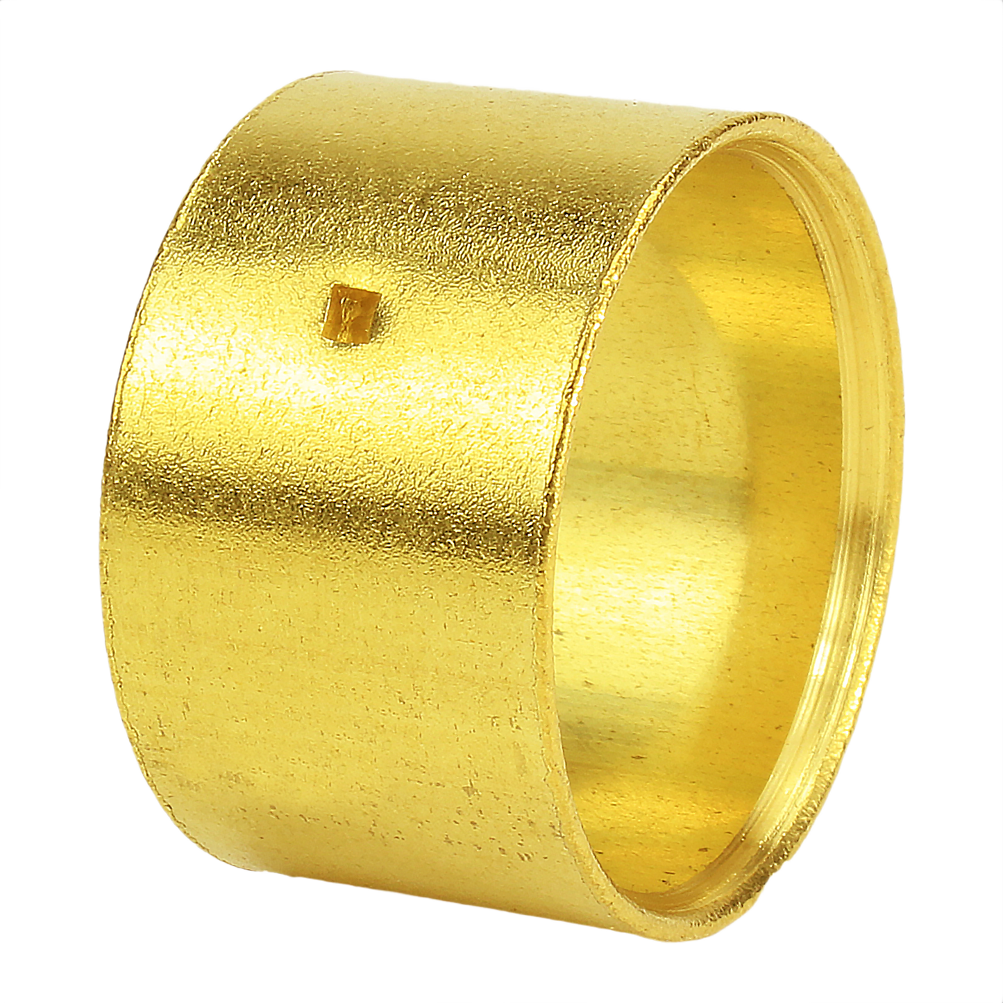 Brass ferrule ring with textured finish for woodworking and home improvement applications