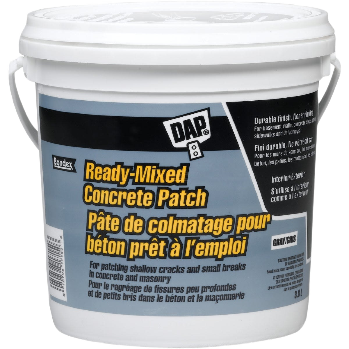 Gallon container of gray ready-mixed patch for concrete repair in sand paper, patching & repair under $50 collection