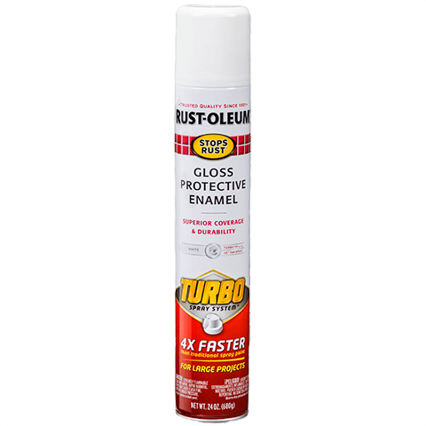 Rust-Oleum gloss enamel spray can with turbo spray system for durable finish in paint & supplies under $50 at Hartville Hardware