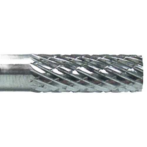 Carbide rotary tool cylinder bit with precision ground flutes for use in power and rotary tool accessories collections