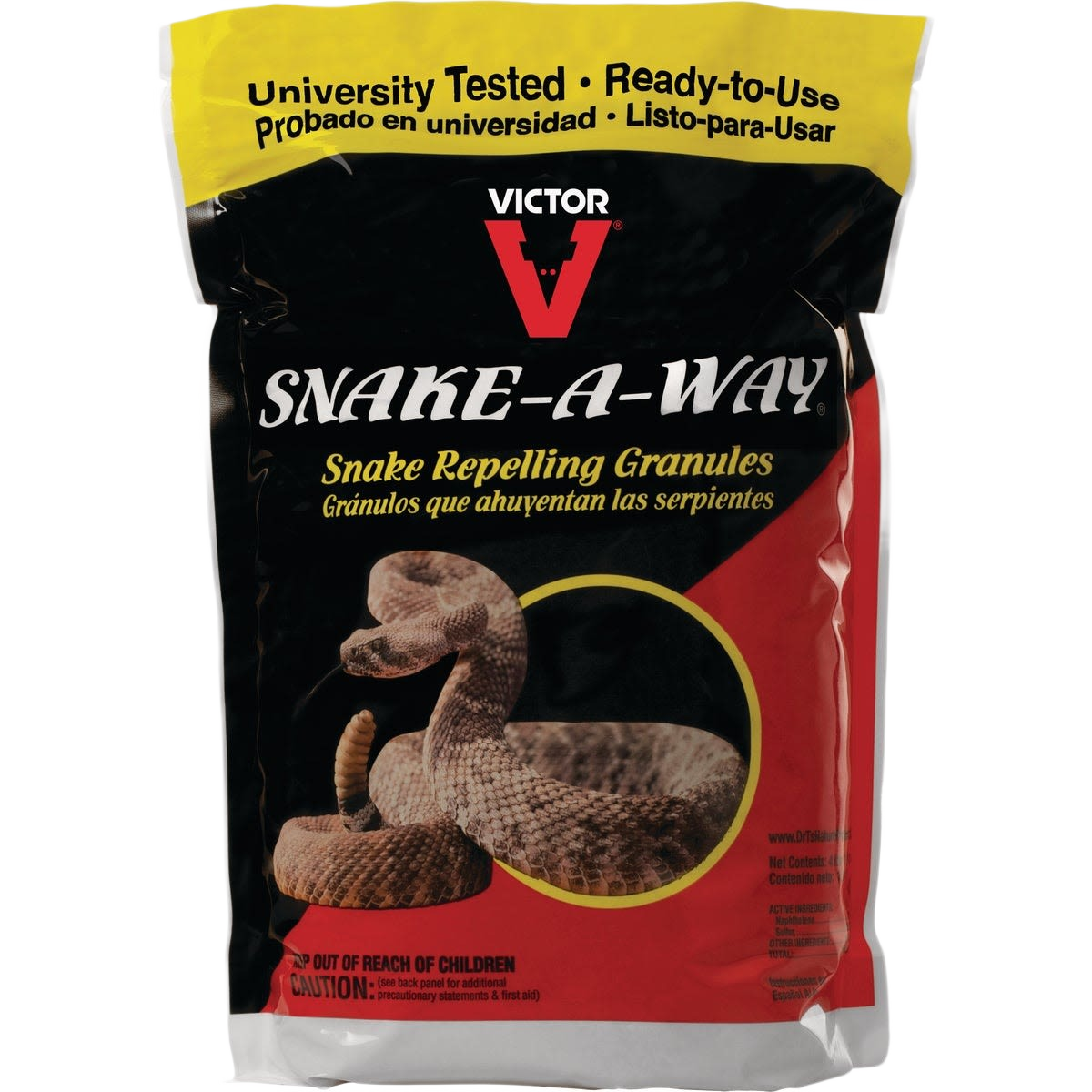 Bag of snake repellent granules for pest control in lawn and garden and rodent management under $50 tools