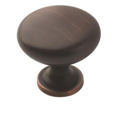 Oil-rubbed bronze cabinet knob with rounded top, part of furniture accessories and hardware under $50 collection