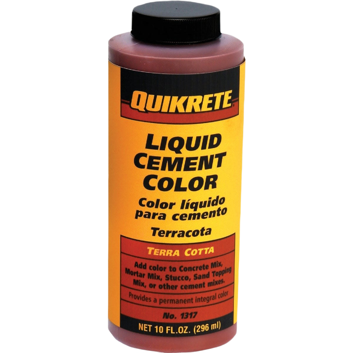 10 oz. bottle of terra cotta liquid cement color for concrete, mortar, and sand mix projects in sealers collection