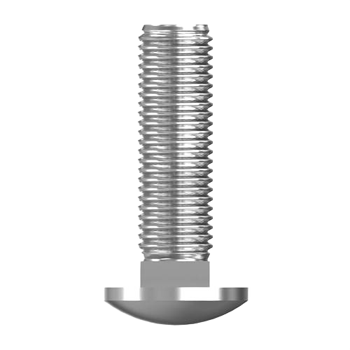 Silver round head bolt with square neck, suitable for John Deere hardware and parts under $50 collections.