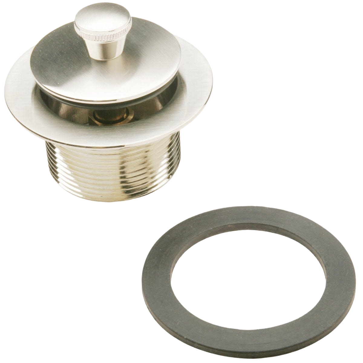 Stainless steel roller ball drain stopper and rubber gasket for bathtub repair in plumbing parts and home improvement collections