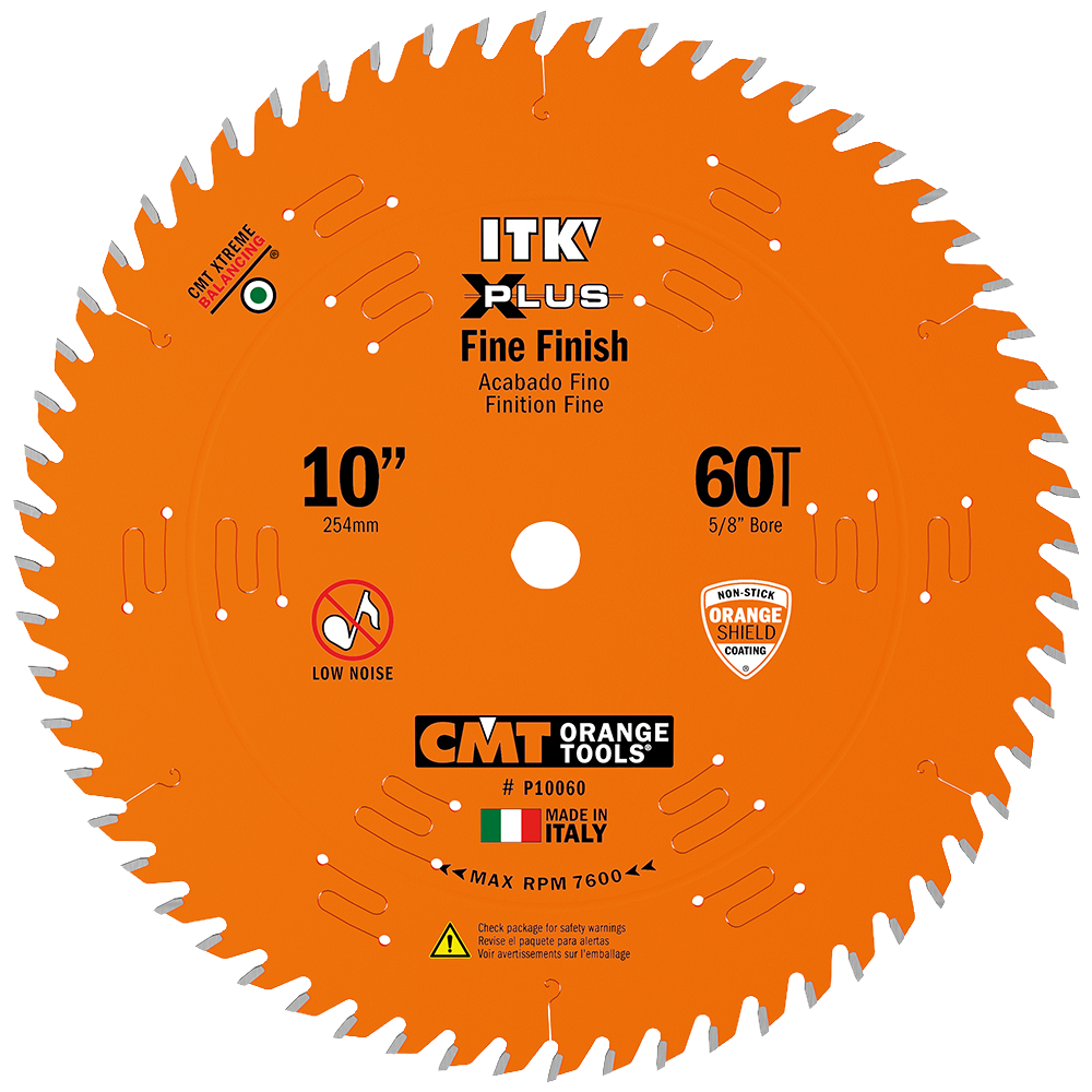 CMT Orange Tools 10" 60T Itk-Xplus® Fine Finish Saw Blade
