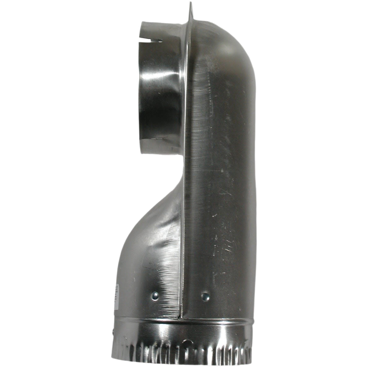 Metal offset elbow vent pipe with snap-lock fittings for dryer venting in appliance and home improvement parts collections