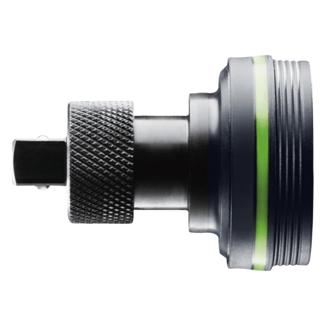 Compact hammer drill adapter with textured grip and green accent for power tool and drill attachments collection