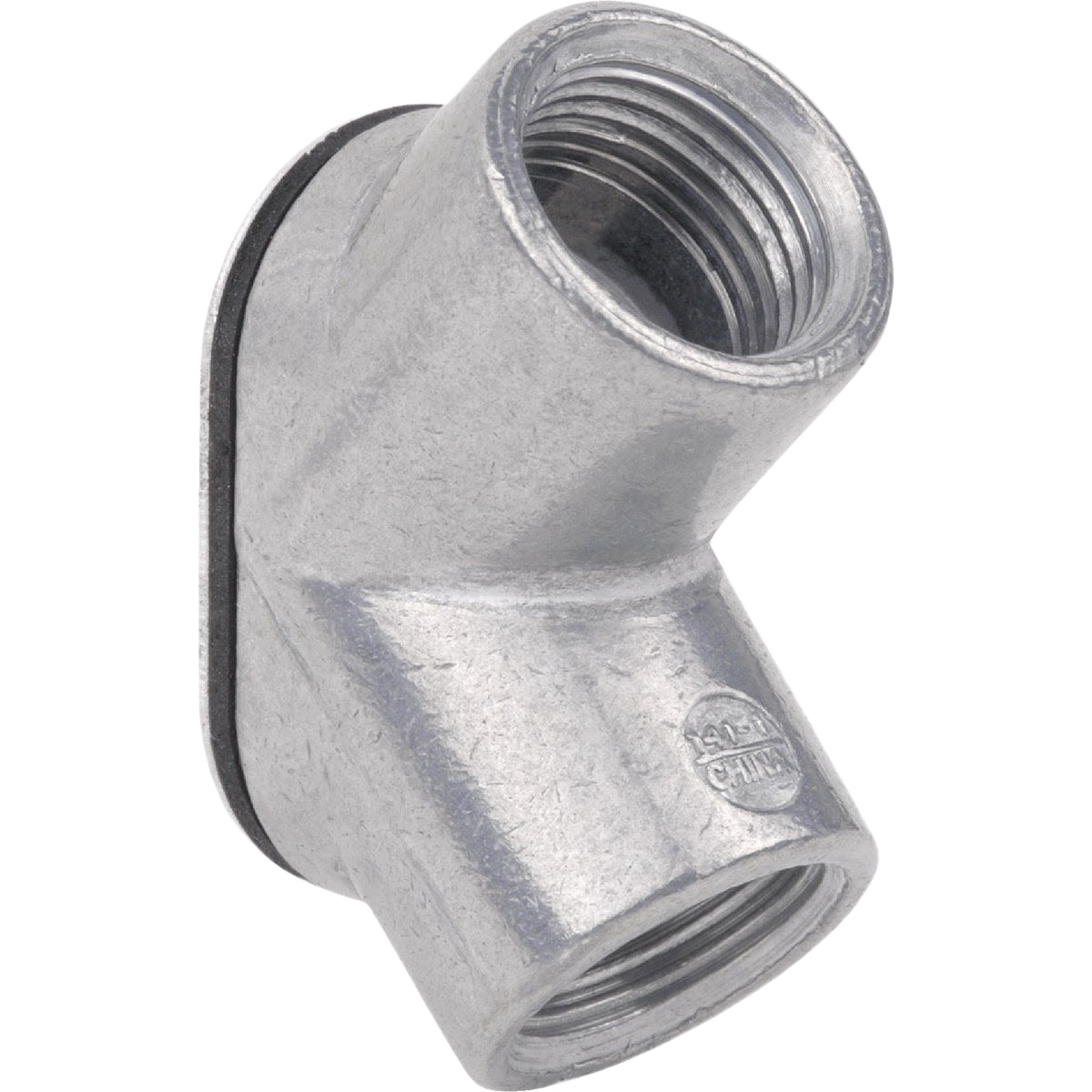 Galvanized steel 1/2-inch 90-degree conduit pull elbow for electrical conduit fittings in home improvement collections