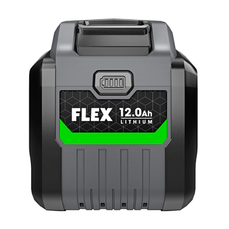 Gray and black 24V lithium battery pack with green accent for power tools in home improvement tasks