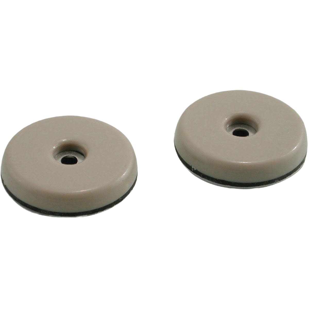 Pair of beige self-adhesive slide glides for smooth furniture movement in hardware and furniture accessories collections