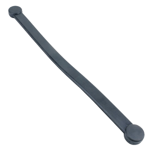 Black durable replacement strap with rounded ends designed for tools and home improvement equipment.