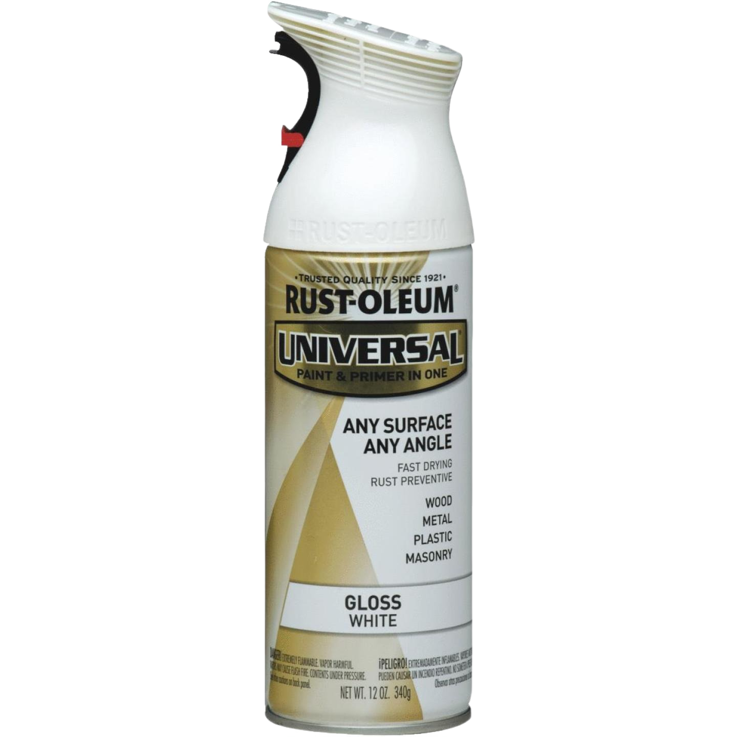 Rust-Oleum Universal Gloss White Spray Paint and Primer, fast drying for wood, metal, plastic, and masonry, under $50 collection