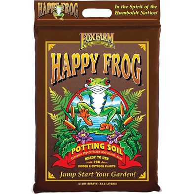 12-quart bag of Happy Frog potting soil with beneficial microbes for gardening, landscaping, and lawn care uses