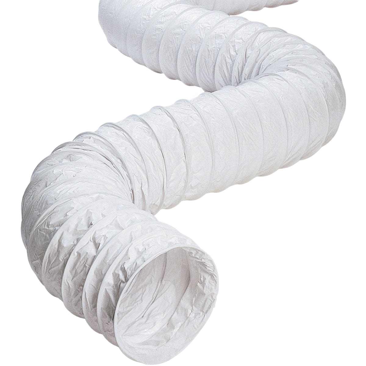 White vinyl flexible ducting designed for ventilation in appliance and dryer parts collection under $50 and $100