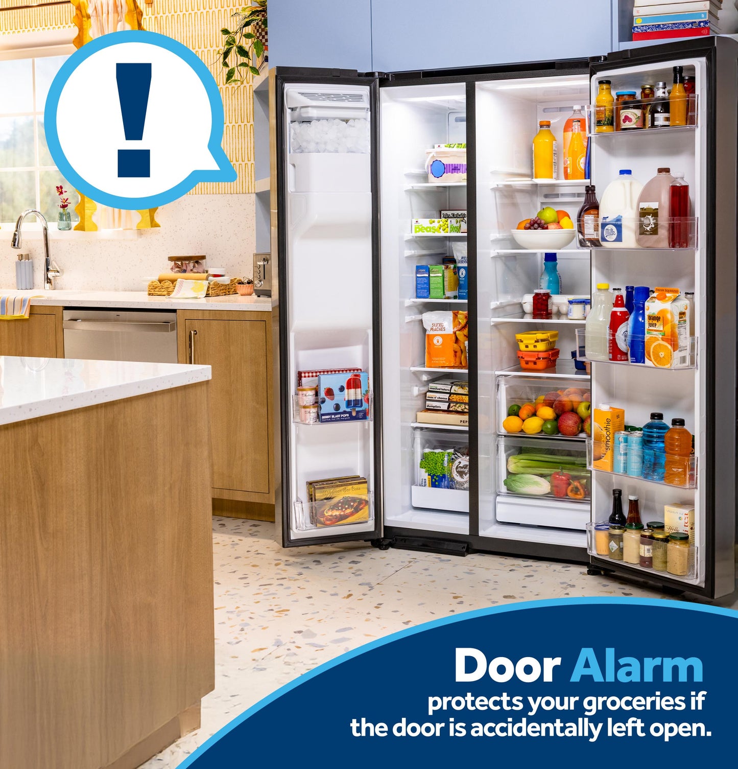 GE® ENERGY STAR® 23.6 Cu. Ft. Counter-Depth Side-By-Side Refrigerator with Extra Tall Dispenser and In-Door Icemaker