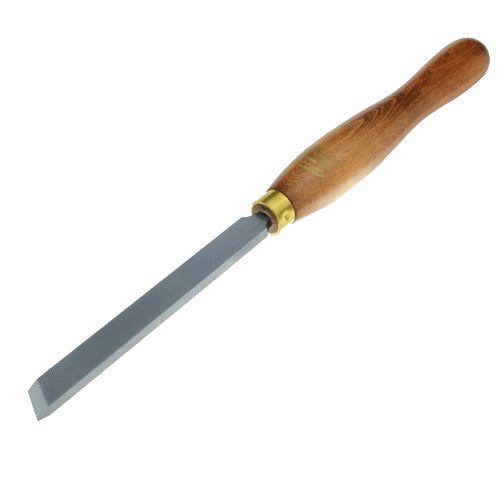 Skew chisel with wooden handle and high-speed steel blade designed for woodworking and home improvement tasks under $50 collections