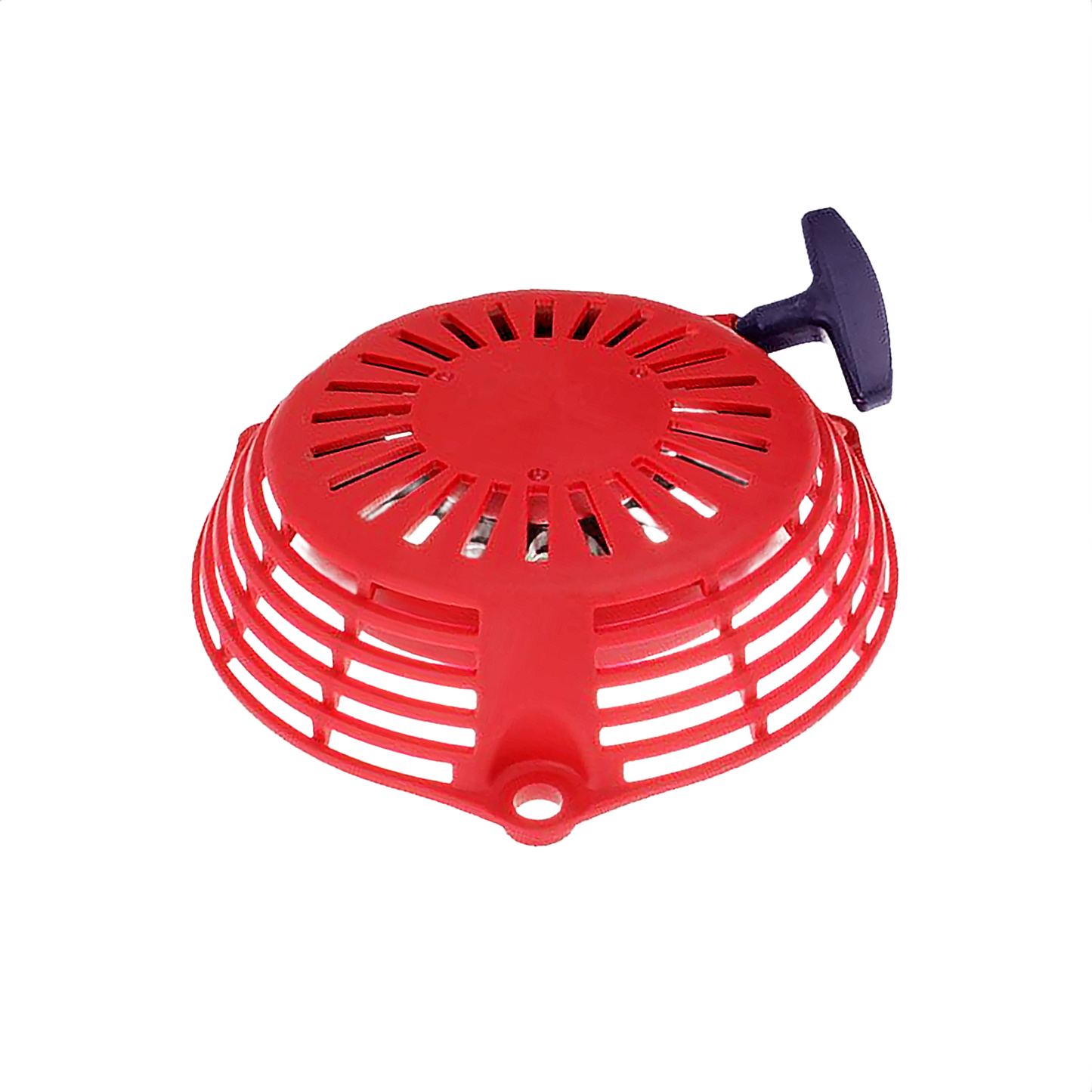 Red pull start recoil assembly with black handle for outdoor equipment in Honda parts and tools collections